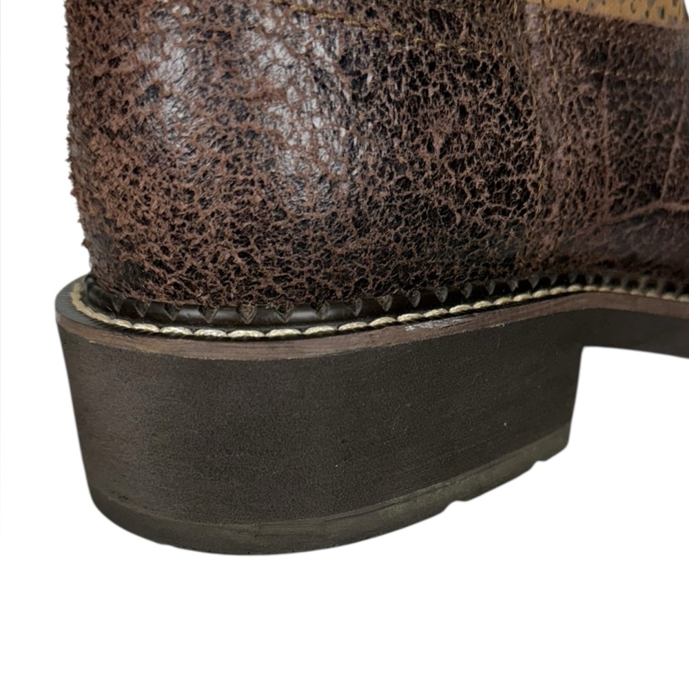 Ariat FatBaby Leopard Cowboy Boots Womens US 8 B Brown 10015363 Outdoors Leather - Picture 13 of 16